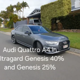Ceramic window tint installed on Audi A4 in Cleveland QLD