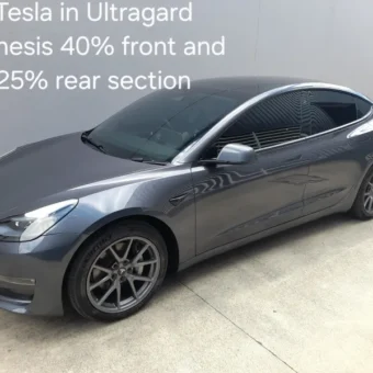 Ceramic window tint on Tesla in Victoria Point