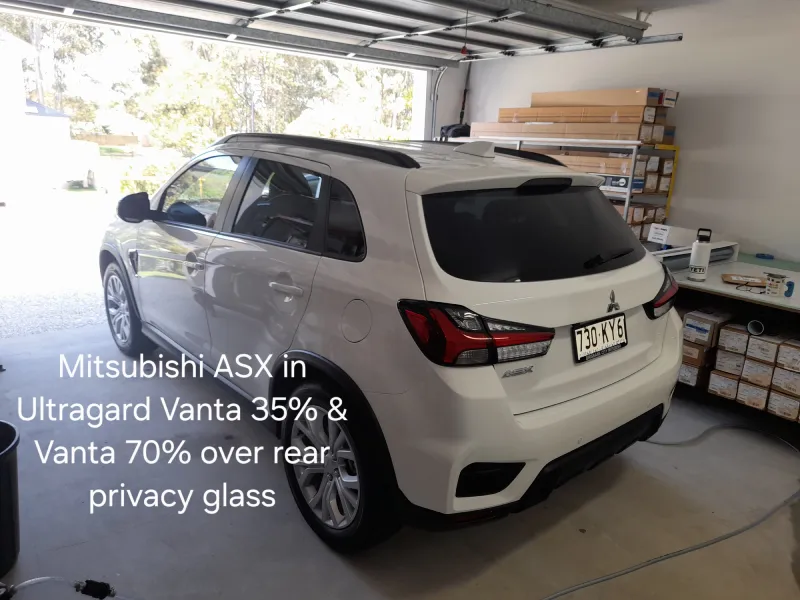 Ceramic window tint on rear screen of an ASX in Capalaba