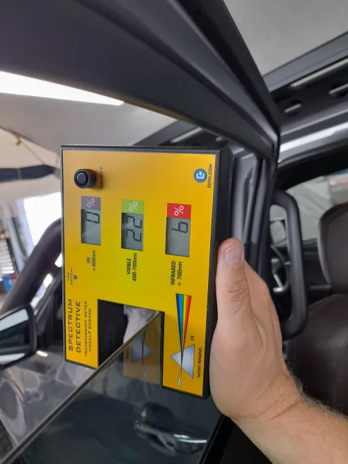 rear door reading ceramic window tint installed on car in Gumdale
